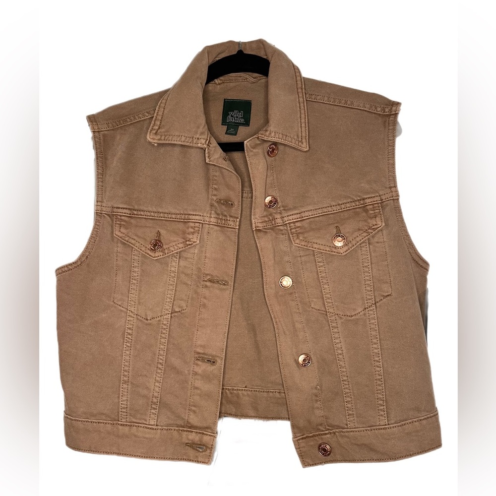 Cropped Jean Vest
